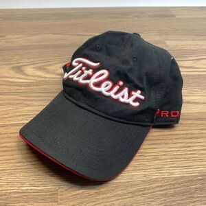 Titleist hat cap fitted mens size osfm Large FJ pro V1 golf black red footjoy